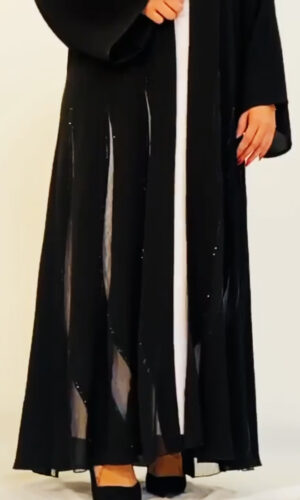 Elysian Abaya With handmade stone work Model no 1038