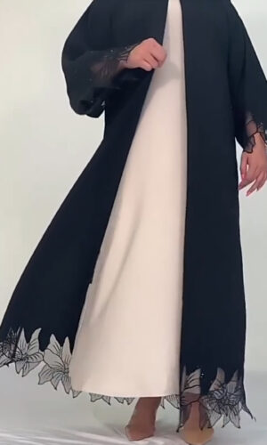 Elysian Abaya laser cut design Model No 1037