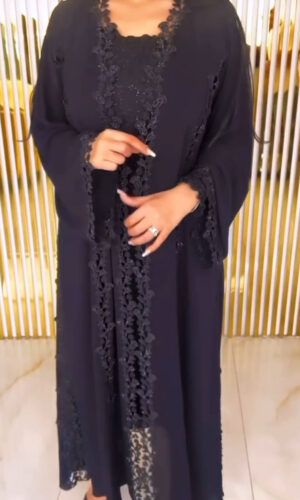 Elysian Abaya with crystal stones Model No 1027