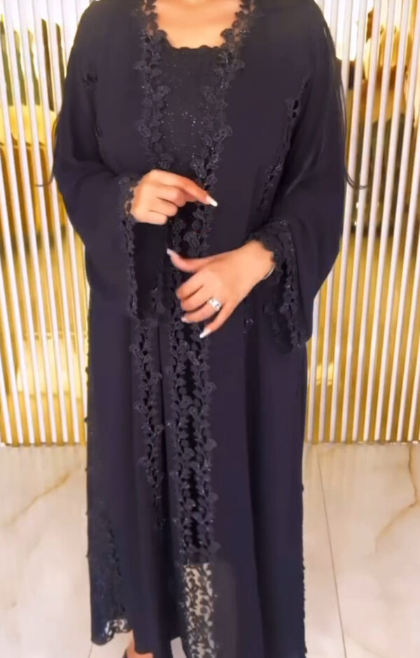 Elysian Abaya with crystal stones Model No 1027